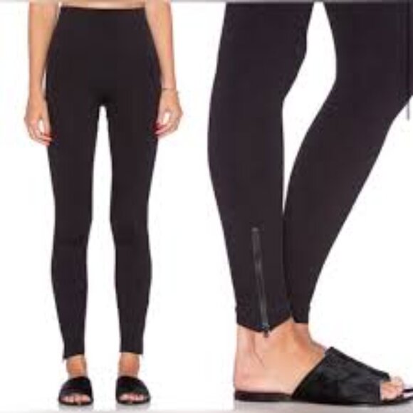 SPANX Seamless Leggings Ankle Side Zip High Rise Dark Brown size M - Picture 1 of 13